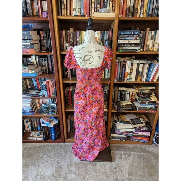 Free people Pippa maxi gown strawberry colorway sz s euc - Picture 2 of 6